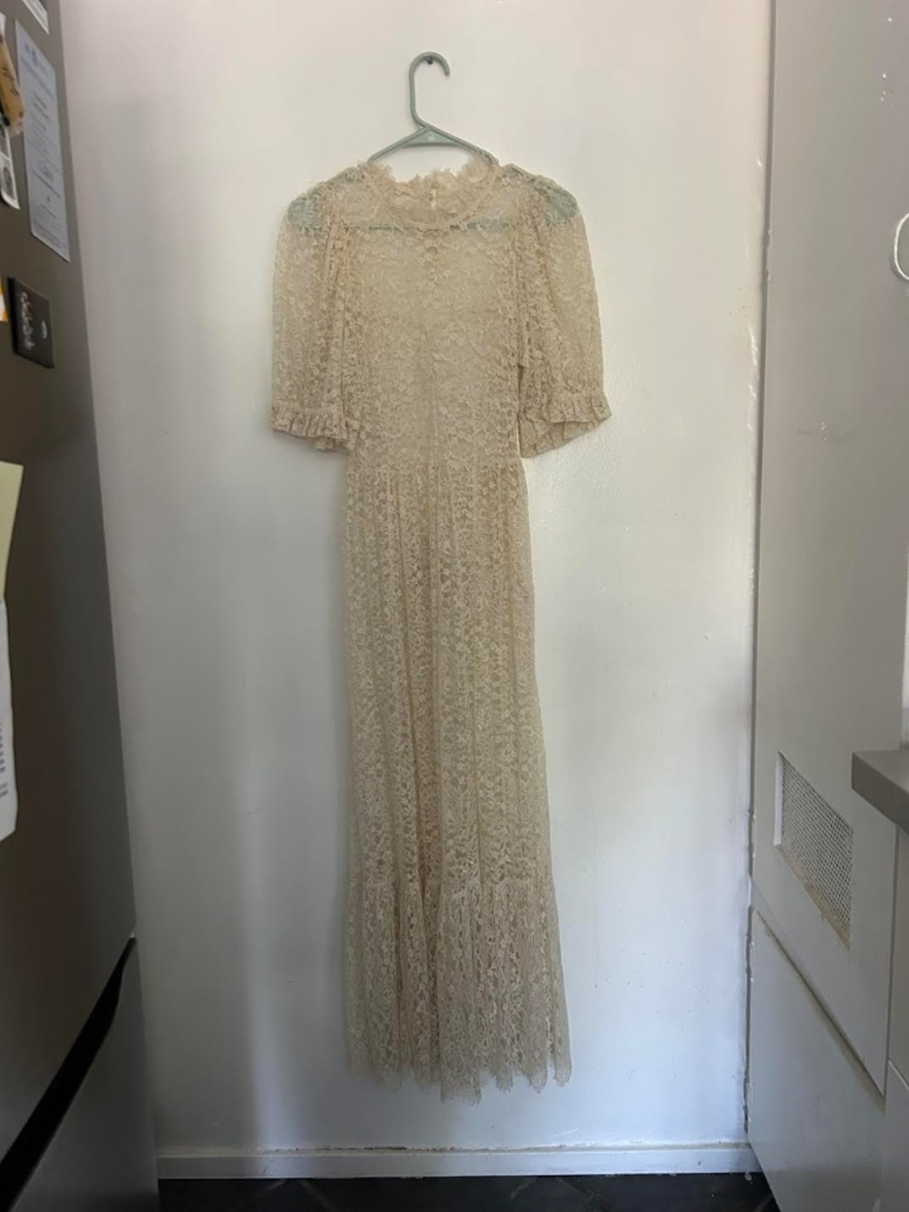 Doen Feather Lace Maxi Dress